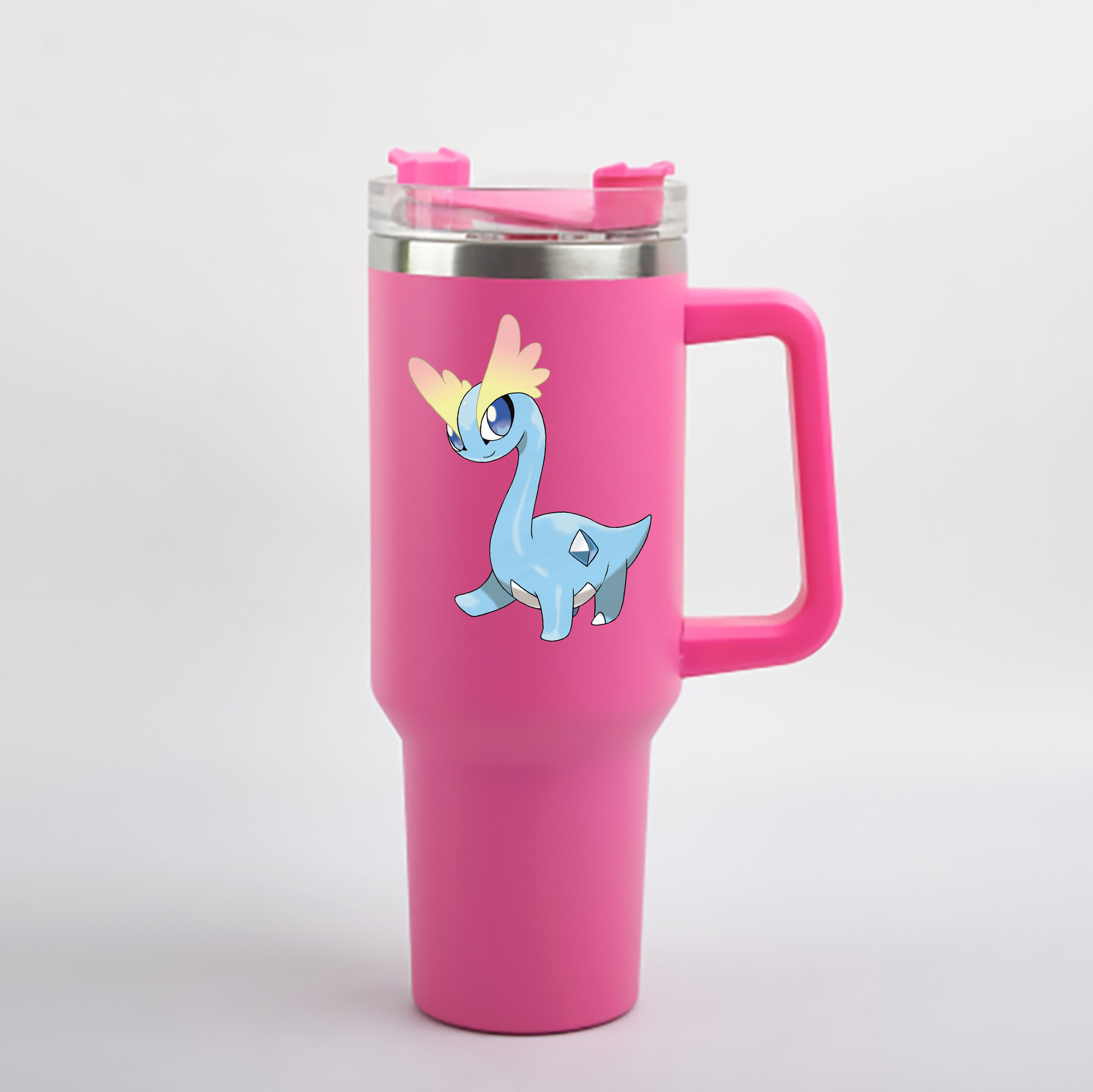 （画像用） ポケットモンスター Pokémon 1200mL車用タンブラー - クリスタルステッカー（プラスチックストロー付き）